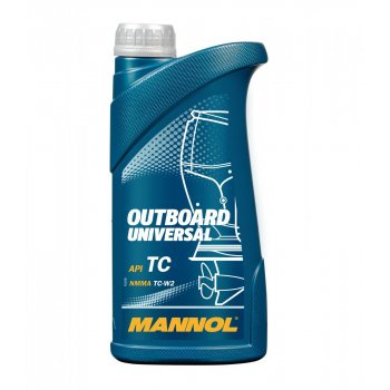 Масло моторное 2Т для лодоч. мот. MANNOL OUTBOARD UNIVERSAL TC-W2 7208 минер.1л